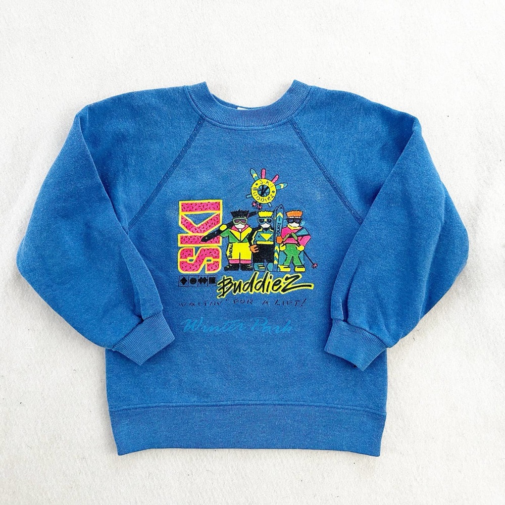 Vintage Winter Park Ski Buddies Crewneck Sweatshirt: 6y?
